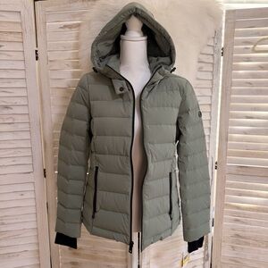 Michael Kors Olive Hooded Puffer Jacket